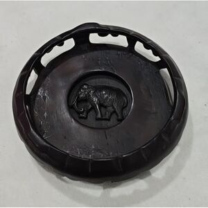 Elephant Carved Resin‎ Bowl 6"